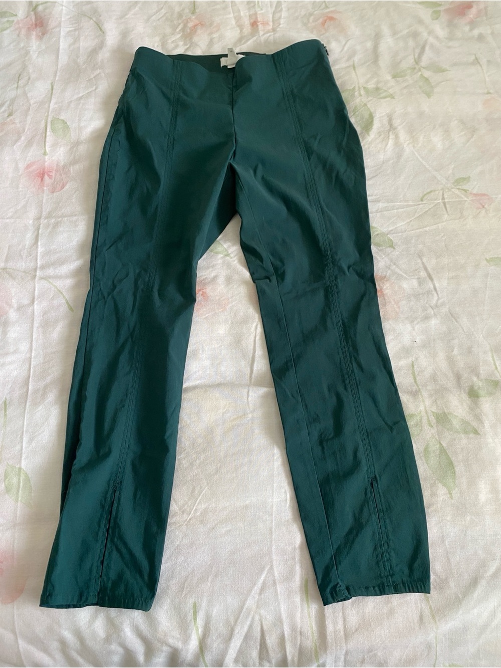 H&M Women’s Dark Green Slim Trousers Size 12